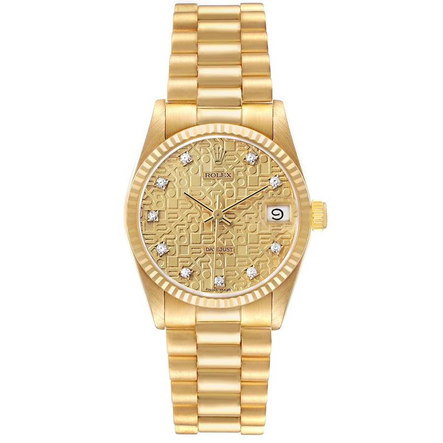 Rolex Datejust 31mm, Yellow Gold, Champagne Diamond