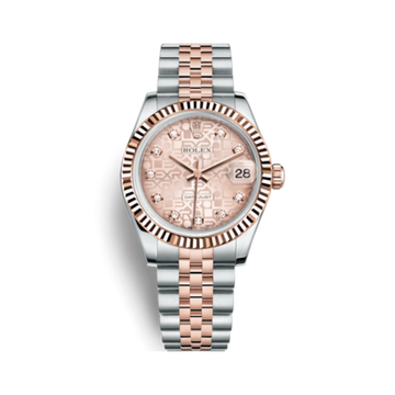 Rolex Datejust 31mm, Steel, Rose Gold, Pink Dial