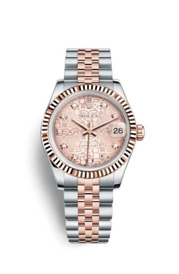 Rolex Datejust 31mm, Steel, Rose Gold, Pink Dial