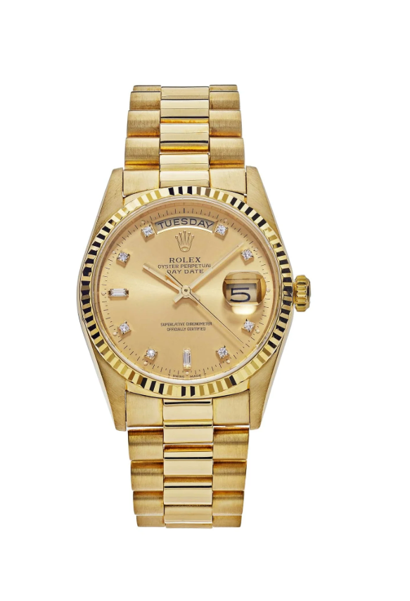 Rolex Day-Date 36mm, Yellow Gold, Champagne Diamond
