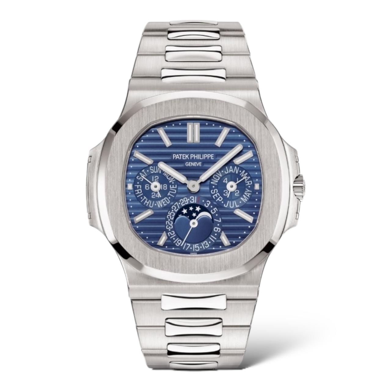 Patek Philippe Nautilus, Perpetual Calendar, Sunburst Blue 5740/1G
