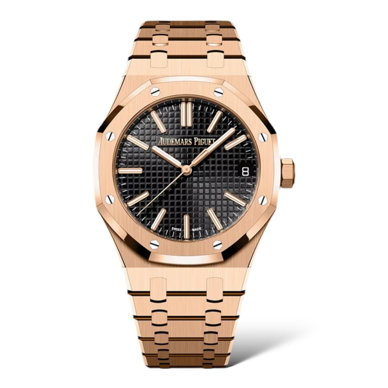 Audemars Piguet Audemars Piguet, Royal Oak, Rose Gold, Black Dial