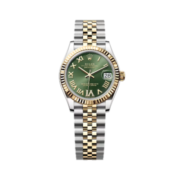 Rolex Datejust 31mm, Steel and Yellow Gold, Green Dial
