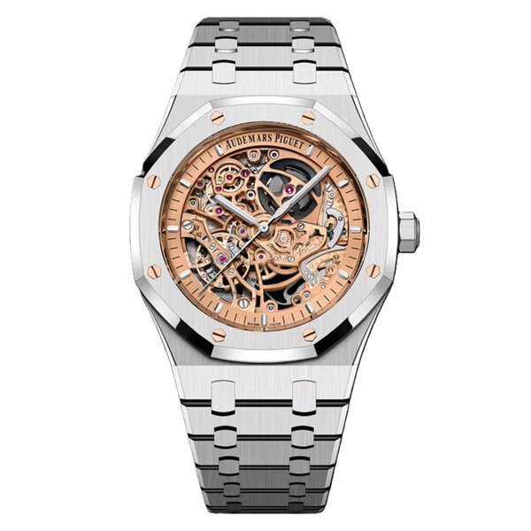 Audemars Piguet Royal Oak, Salmon Skeleton Dial