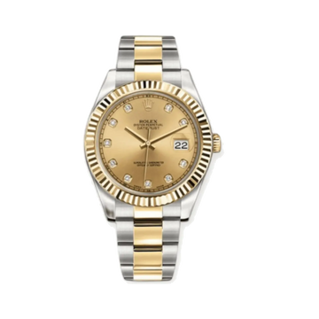 Rolex Datejust II, Steel and Gold, Champagne Diamond Dial