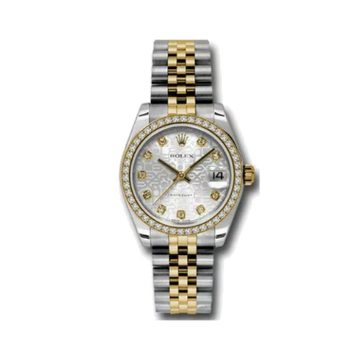 Rolex Datejust 31mm, Diamond Bezel, Jubilee Dial, Diamond