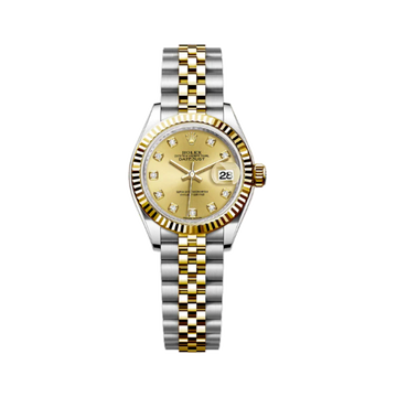 Rolex Lady-Datejust 28mm, Steel and yellow Champagne Diamond