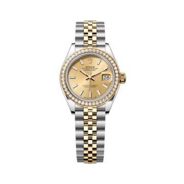 Rolex Lady-Datejust, 26mm, Diamond Bezel, Champagne Dial