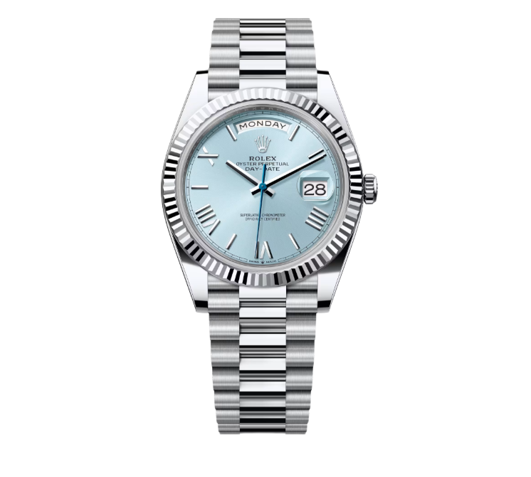 Rolex Day Date 40 Ice blue Platinum