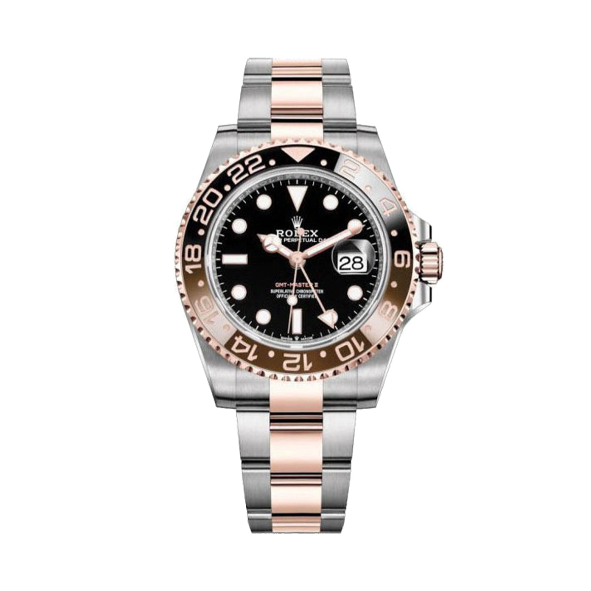 Rolex GMT-Master II, Oystersteel, Rose Gold, (Rootbeer)
